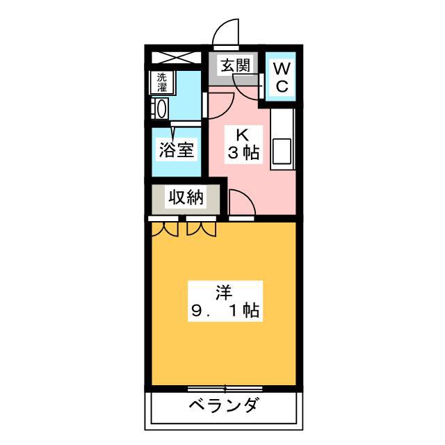 レバンテ(1K/2階)の間取り写真