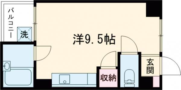 ノースリバーI(ワンルーム/3階)の間取り写真