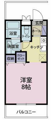 サニーハイツ佐古(1K/3階)の間取り写真