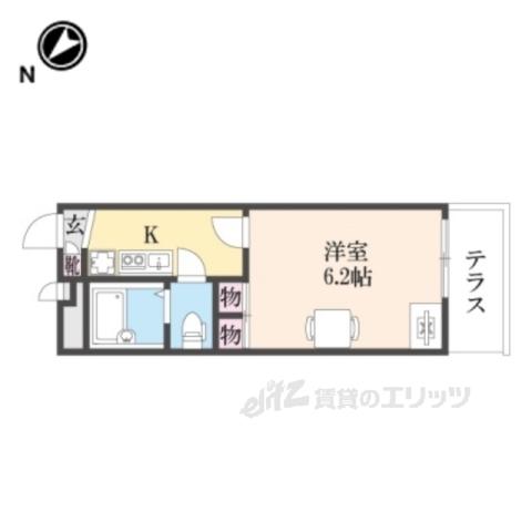 レオパレス駅南(1K/1階)の間取り写真