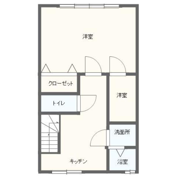 サンマリノ草野(2K/2階)の間取り写真