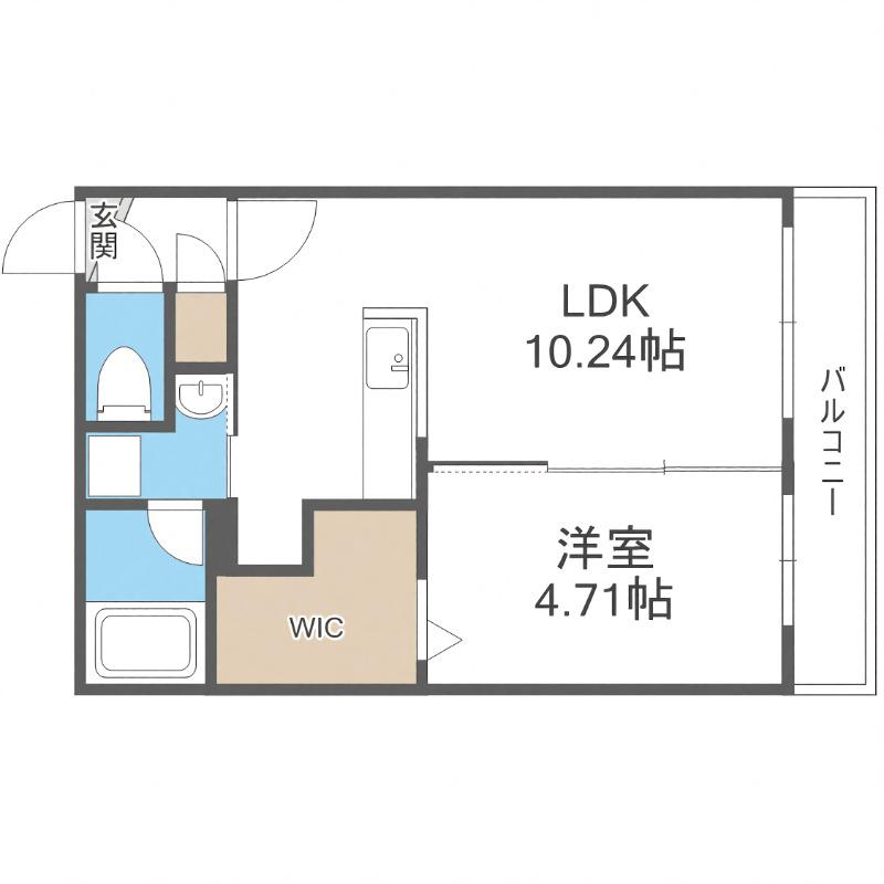 MCDIARMID(1LDK/4階)の間取り写真