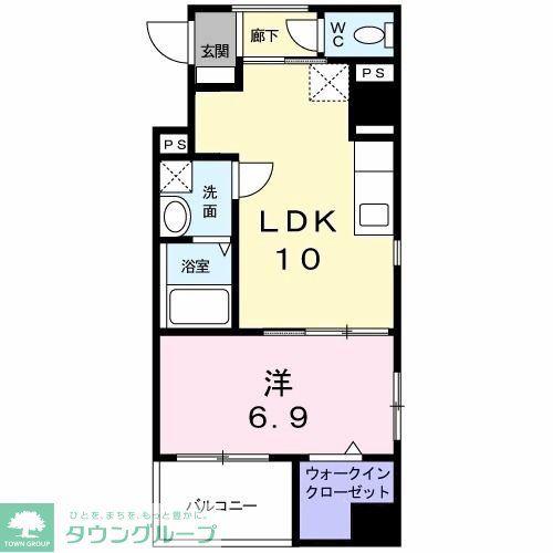 シュトラーレ 八日町(1LDK/3階)の間取り写真