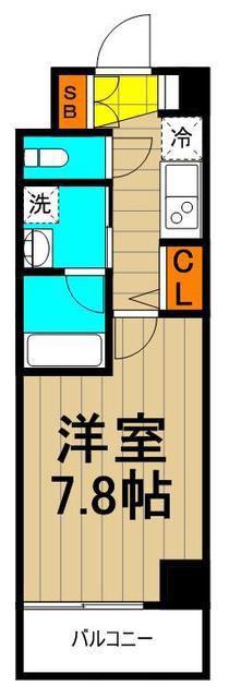 コンフォリア森下ウエスト(1K/2階)の間取り写真