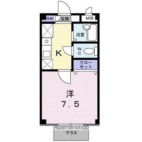 シーサイド大淀(1K/1階)の間取り写真