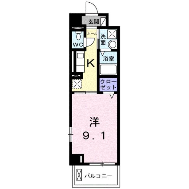 EXCELLENT・T(1K/2階)の間取り写真