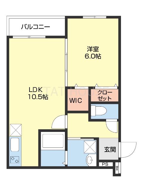 フジパレス中之島II番館(1LDK/3階)の間取り写真