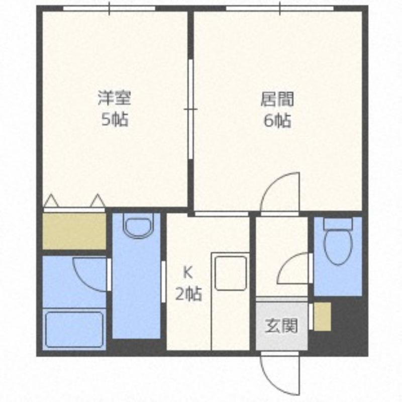 ブリリアント平岸(1LDK/3階)の間取り写真