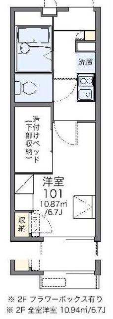 レオパレスセレーヌ新高円寺(1K/1階)の間取り写真