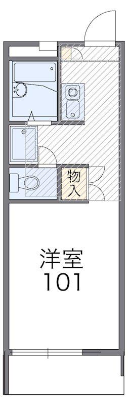 レオパレス北田園(1K/1階)の間取り写真