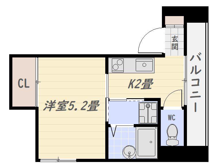 DOKIYA.BLD(1K/4階)の間取り写真