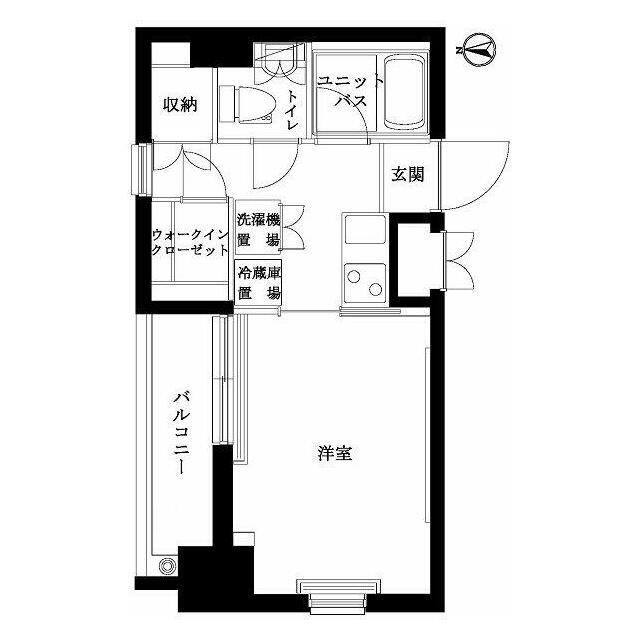ルーブル蒲田弐番館(1K/12階)の間取り写真