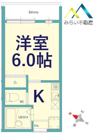 ツール・ド・屏風浦(1K/1階)の間取り写真