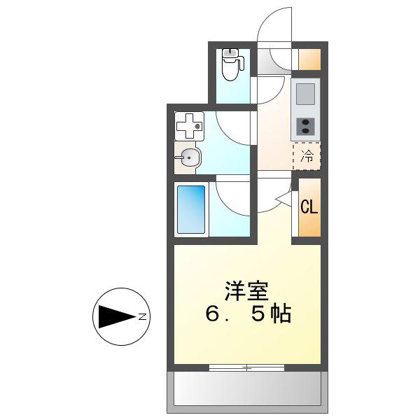 CAVANA新栄(1K/7階)の間取り写真