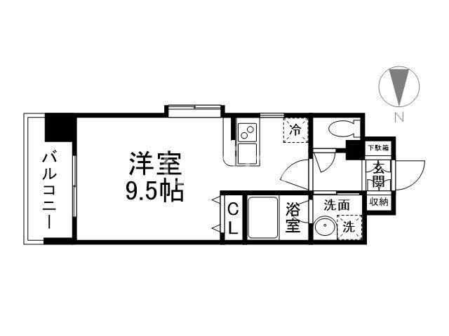 ベラジオ烏丸御池II(ワンルーム/11階)の間取り写真