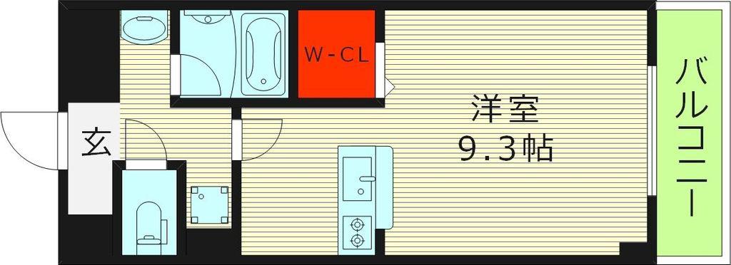 ウッディハウスエコー(1LDK/5階)の間取り写真