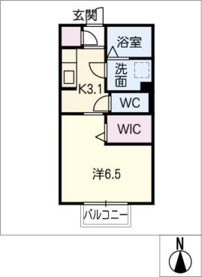 アーバンライフE(1K/1階)の間取り写真