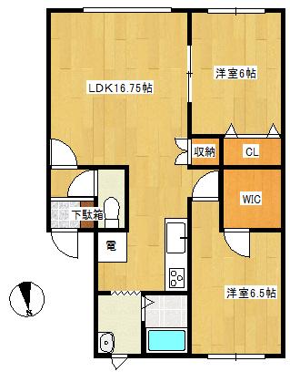KS5JOII(2LDK/1階)の間取り写真