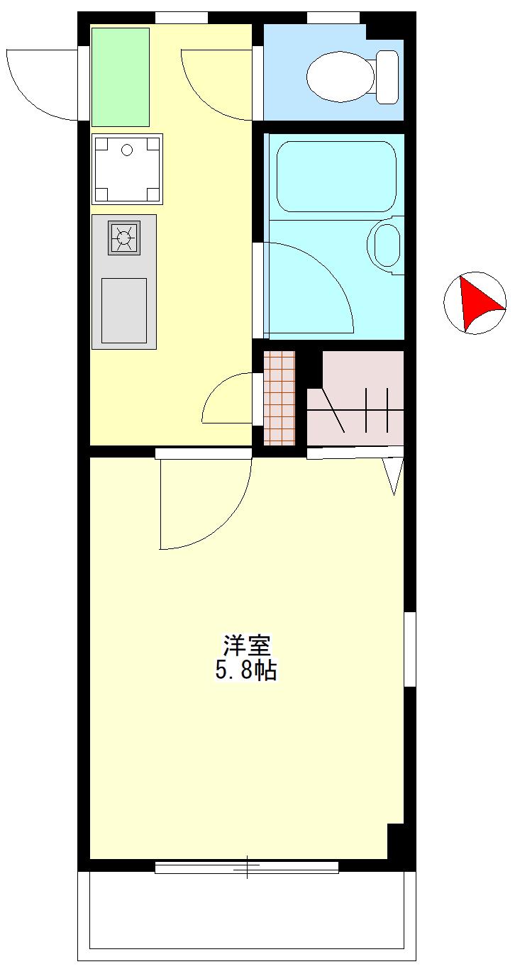 LEO拾壱番館(1K/3階)の間取り写真