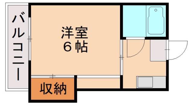コーポコスモ(1K/2階)の間取り写真