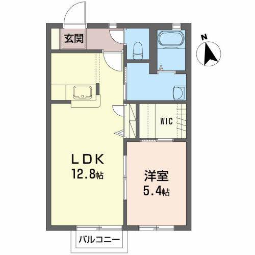 シャーメゾンシュエットB(1LDK/2階)の間取り写真