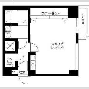 ベルビュー支倉(ワンルーム/9階)の間取り写真