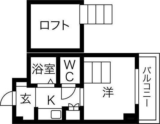 グレイスハイツ北大阪(1K/3階)の間取り写真