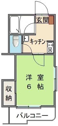 KAINA中央林間(1K/3階)の間取り写真