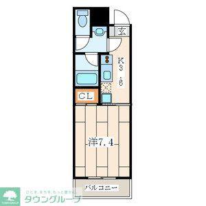 グレース川崎III(1K/4階)の間取り写真