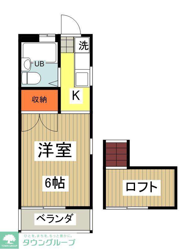 メゾン三枝(1K/1階)の間取り写真