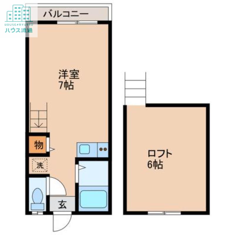 メゾンエスポワール滑石(ワンルーム/2階)の間取り写真