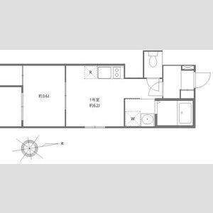 プレデンシア上住吉(1DK/1階)の間取り写真