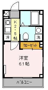 ピソ ブランカ(1K/4階)の間取り写真