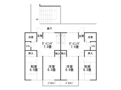 バーディハウス2(2DK/3階)の間取り写真