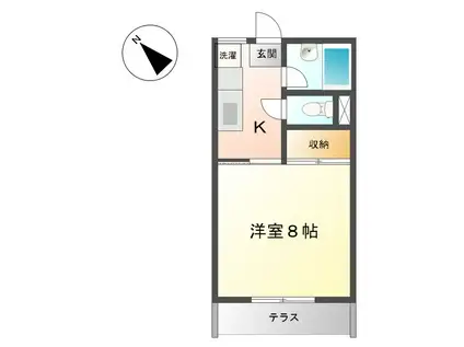 ハイム・ブランA(1K/1階)の間取り写真