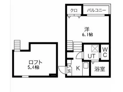 STABILITA新栄(1K/1階)の間取り写真
