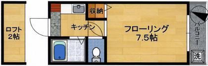 アミューズメント志免(1K/1階)の間取り写真