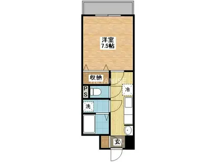 サクセスストーリーI(1K/3階)の間取り写真