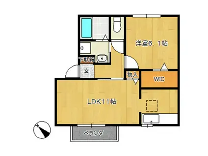 アネックスBANNO(1LDK/1階)の間取り写真