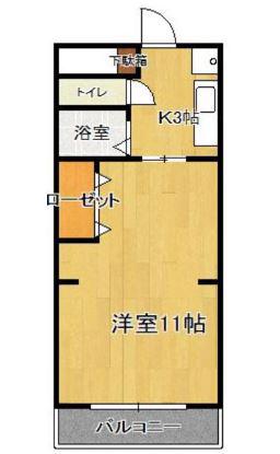 サンライフ大樹(1K/5階)の間取り写真