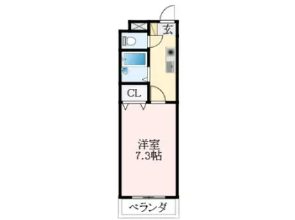 D・H白鳥ビル(1K/6階)の間取り写真