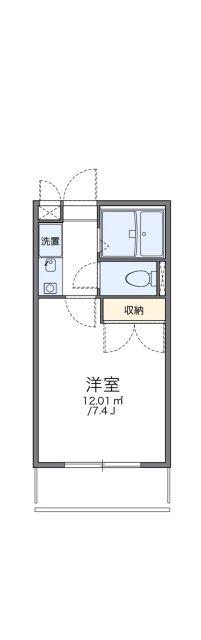 レオパレス永井II(1K/3階)の間取り写真