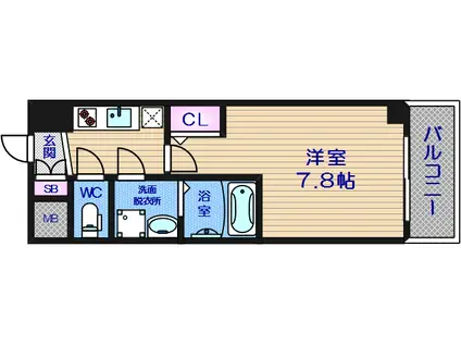 アーデンタワー西本町(1K/12階)の間取り写真