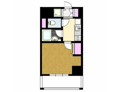 レジディア東品川(1K/5階)の間取り写真