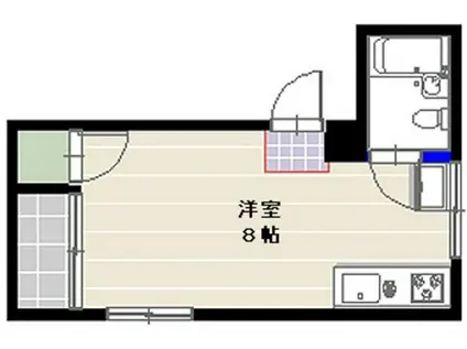 サンコープ美野島(ワンルーム/2階)の間取り写真
