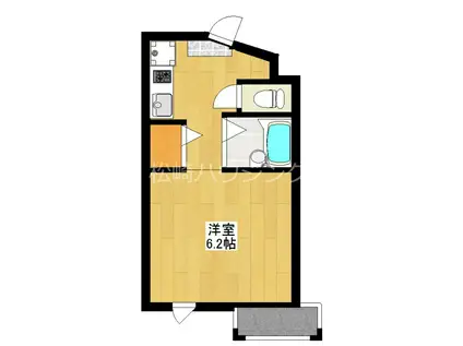 ランドブリッジ中野II(1K/2階)の間取り写真