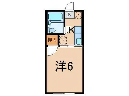 RUMINE(1K/1階)の間取り写真