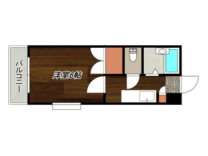 ピュア鴨池(1K/3階)の間取り写真