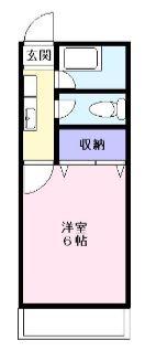 里村ビル(1K/2階)の間取り写真