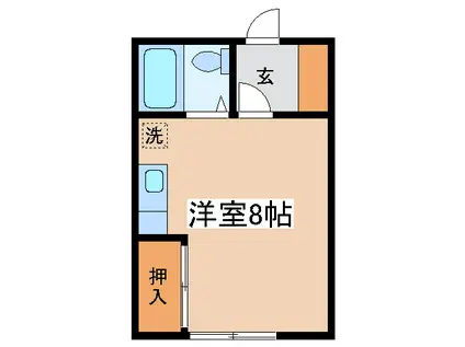 コーポIKEDA(ワンルーム/2階)の間取り写真